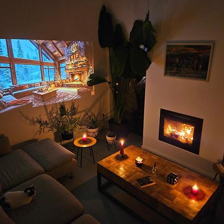 Black Walnut House With Indoor Outdoor Fireplace Izvoarele  外观 照片